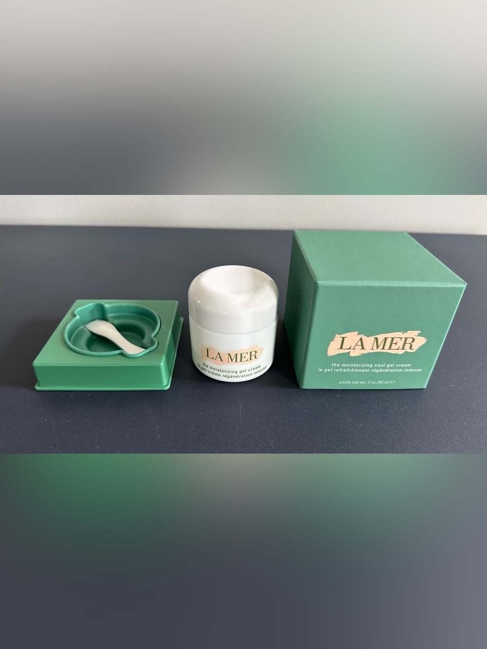 La Mer Moisturizing Cool Gel Cream EMPTY 2oz w/Spatula & Box